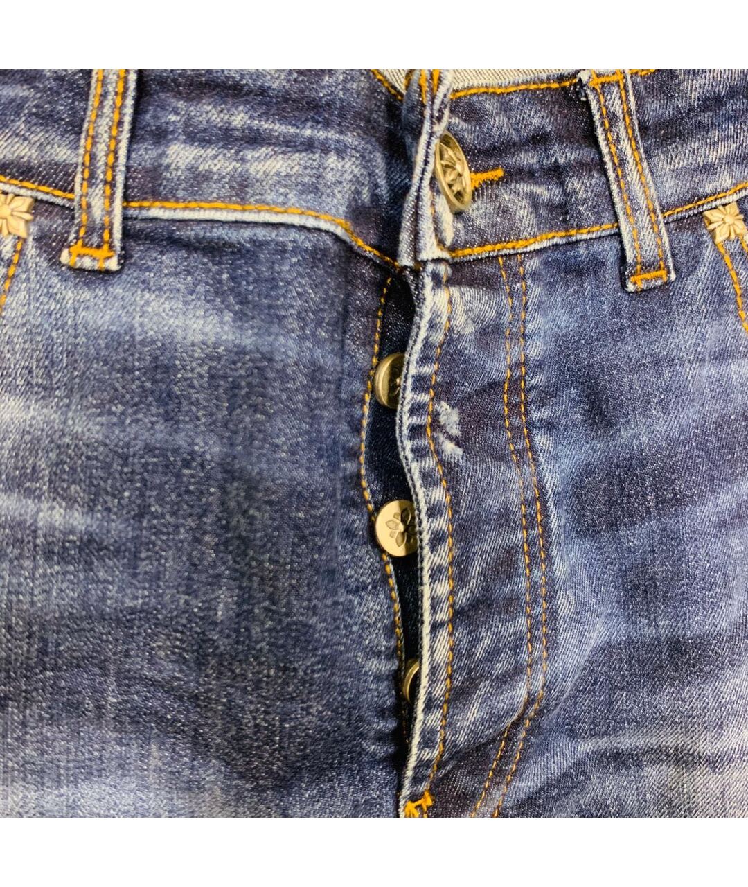 JOHN RICHMOND Синие хлопковые джинсы скинни, фото 8