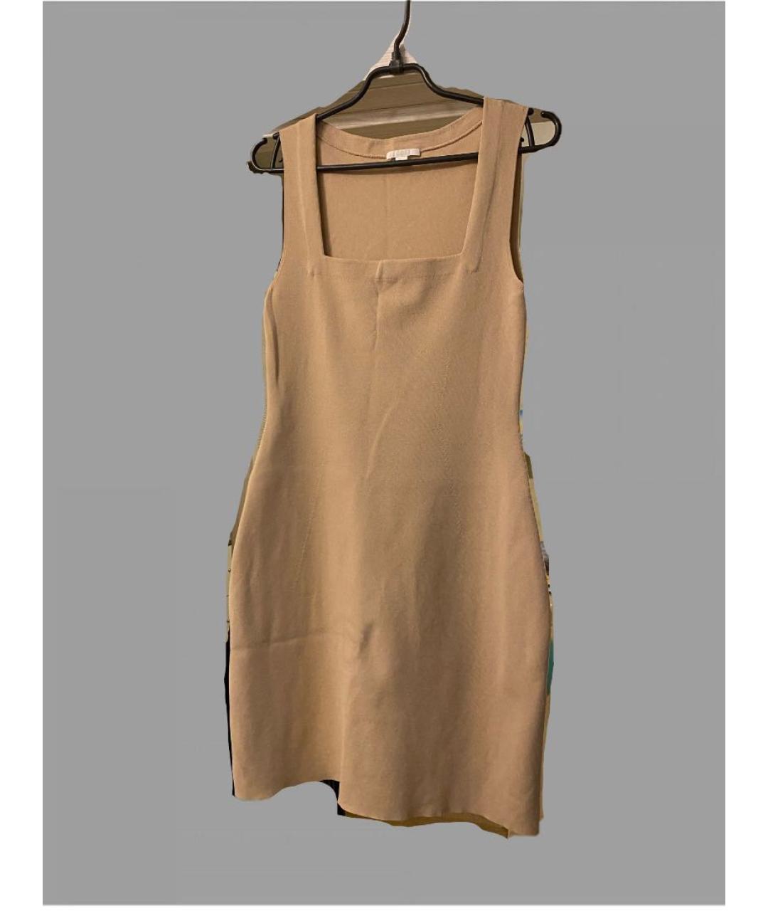 COS Бежевое вискозное повседневное платье, фото 4