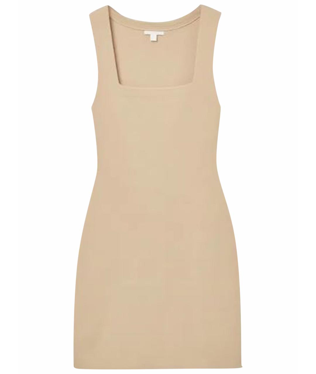 COS Бежевое вискозное повседневное платье, фото 1