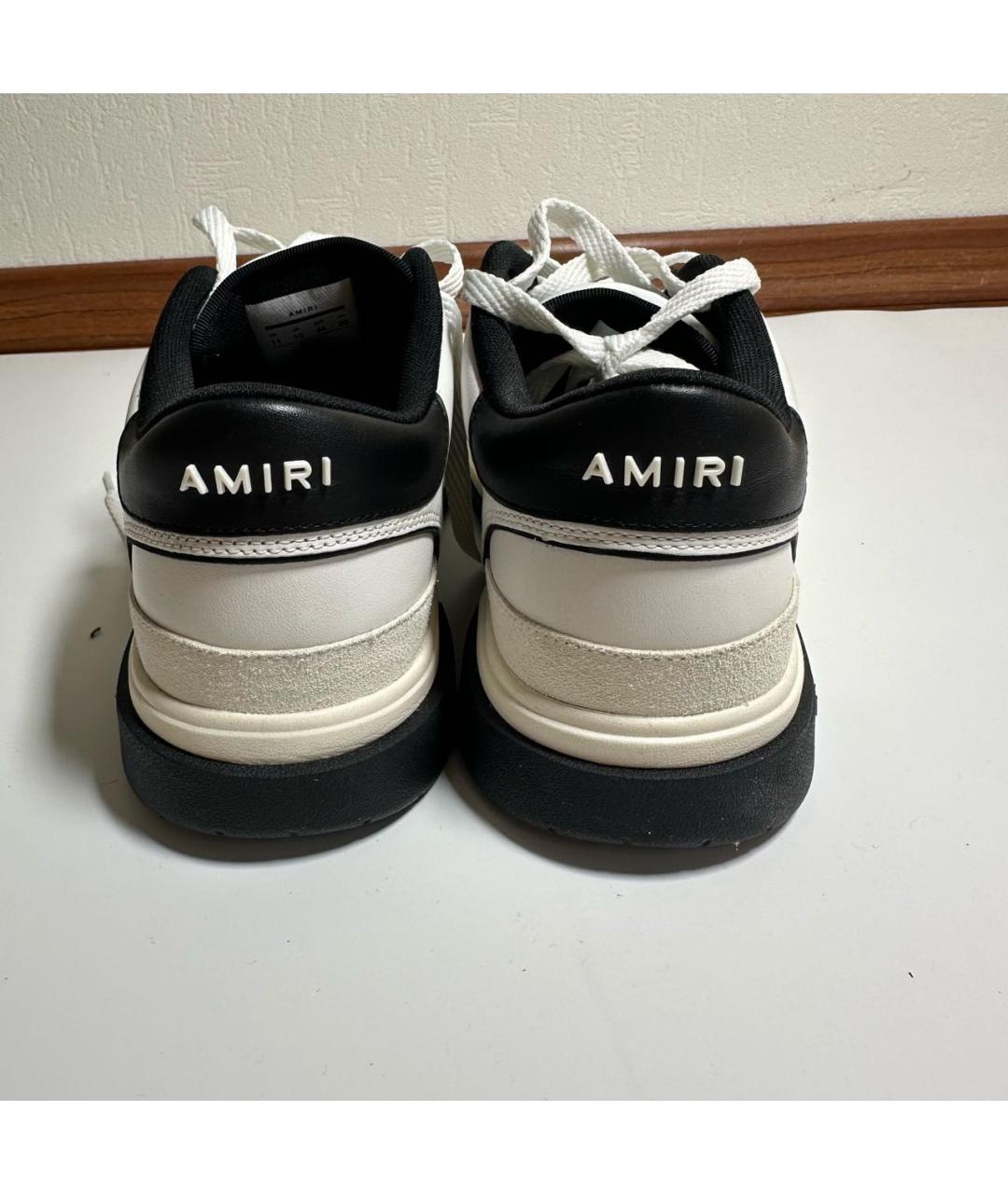 AMIRI Белые кожаные низкие кроссовки / кеды, фото 4