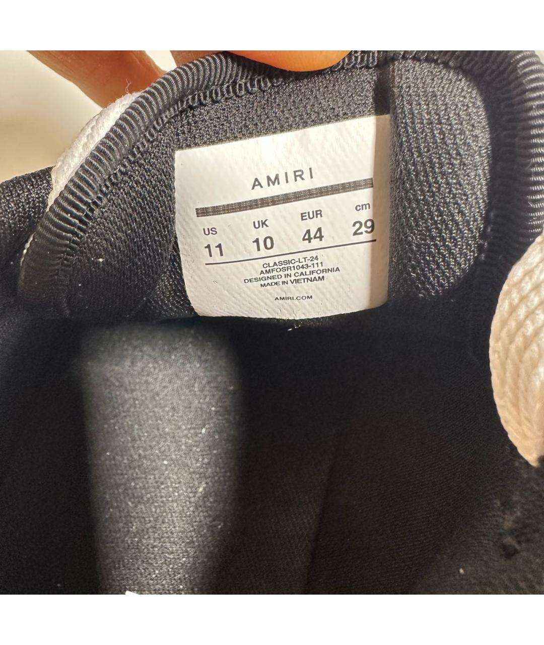 AMIRI Белые кожаные низкие кроссовки / кеды, фото 7