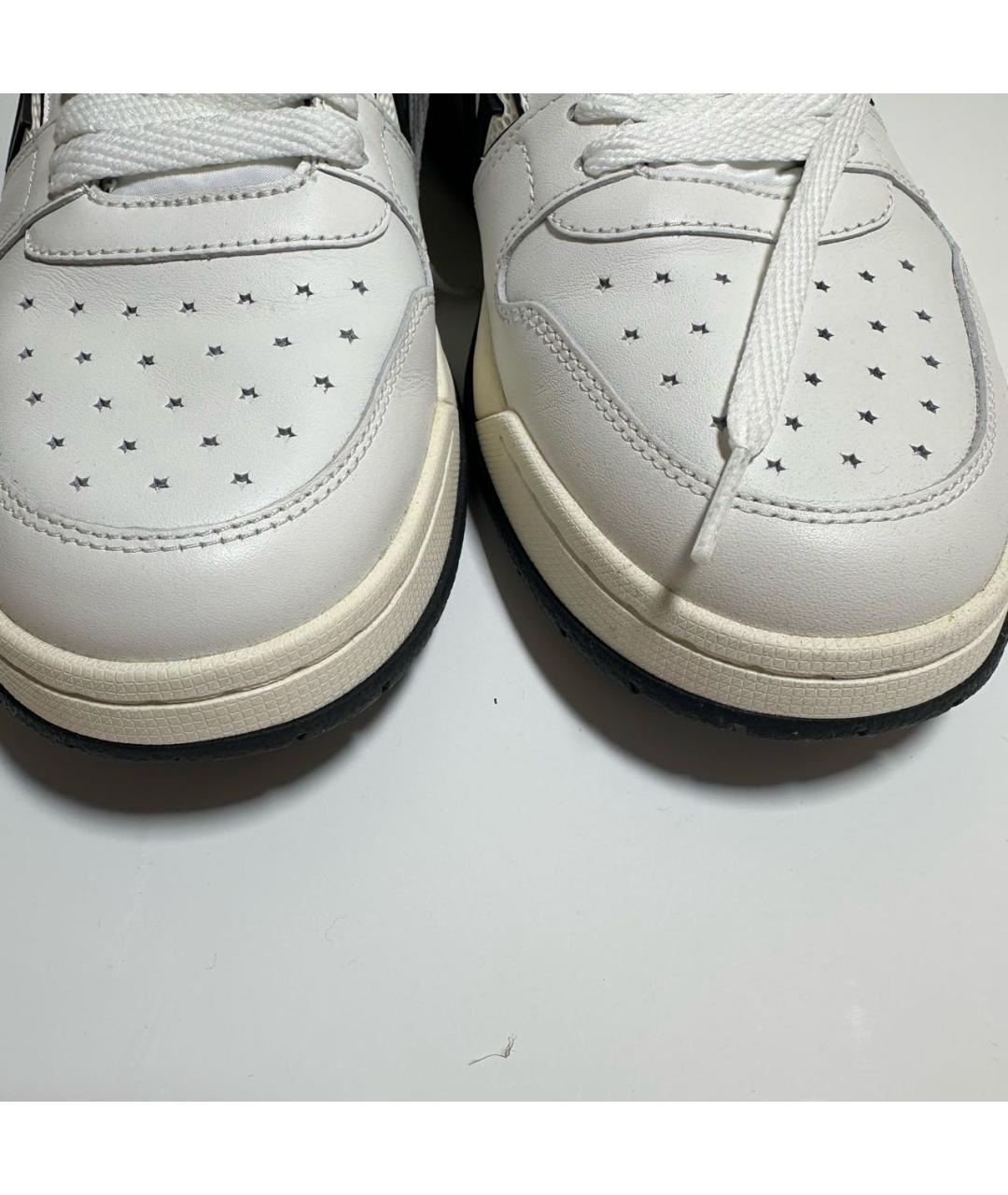 AMIRI Белые кожаные низкие кроссовки / кеды, фото 8