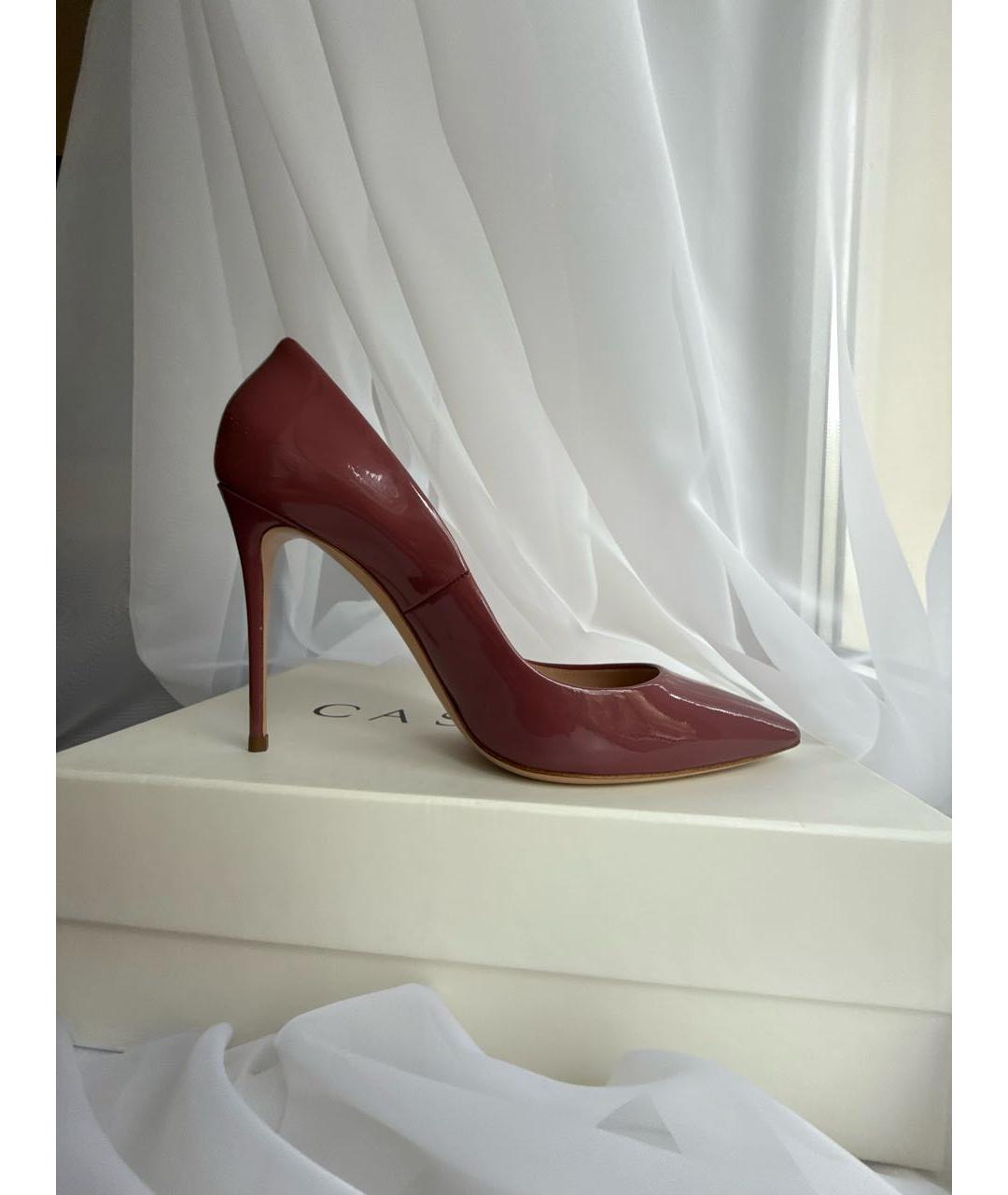 CASADEI Бордовые туфли из лакированной кожи, фото 9