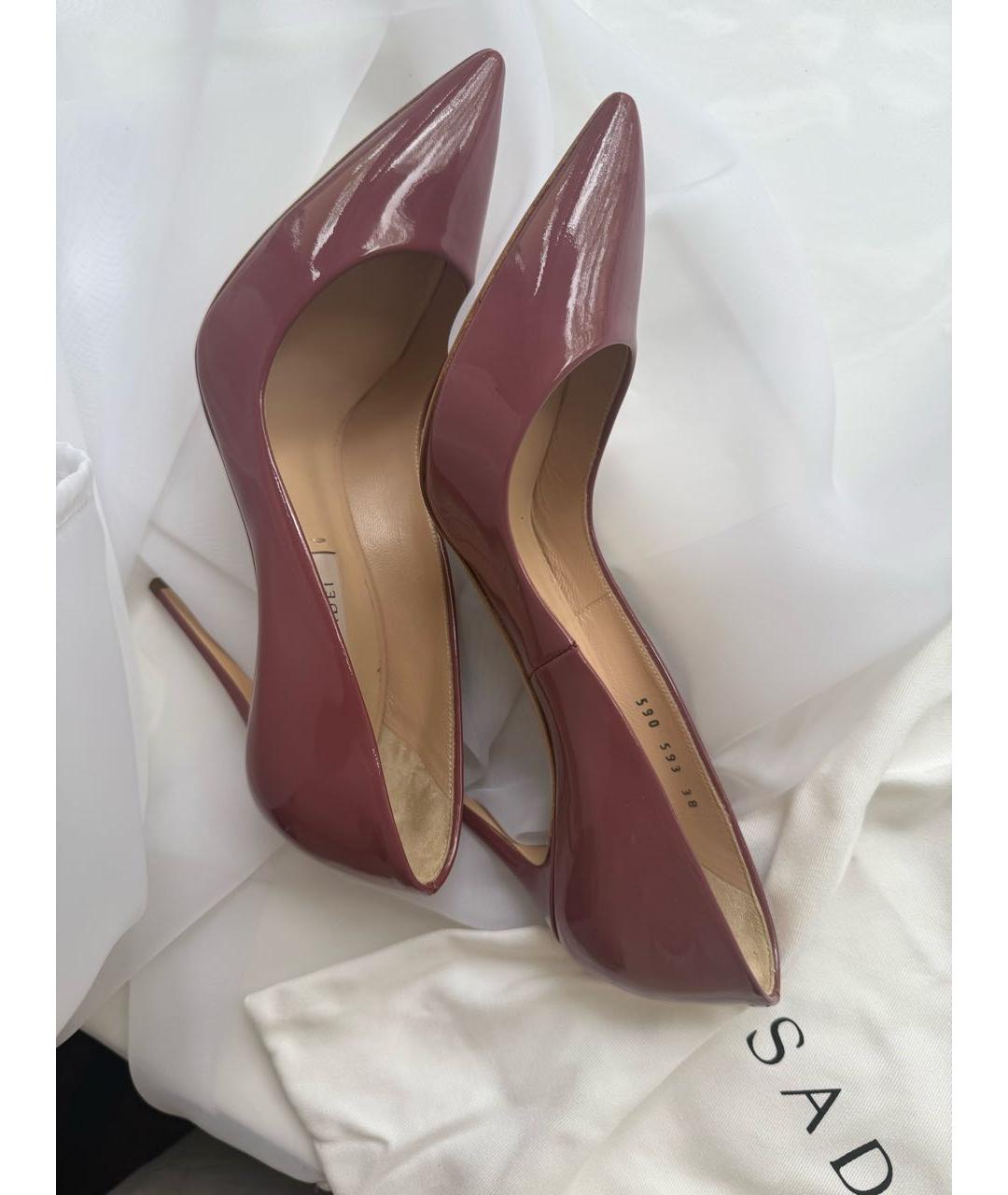 CASADEI Бордовые туфли из лакированной кожи, фото 5