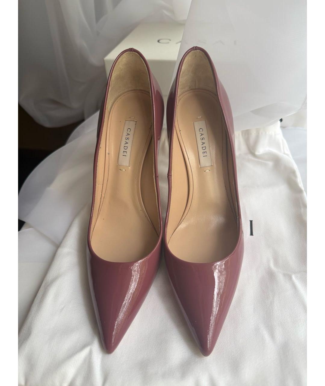 CASADEI Бордовые туфли из лакированной кожи, фото 2