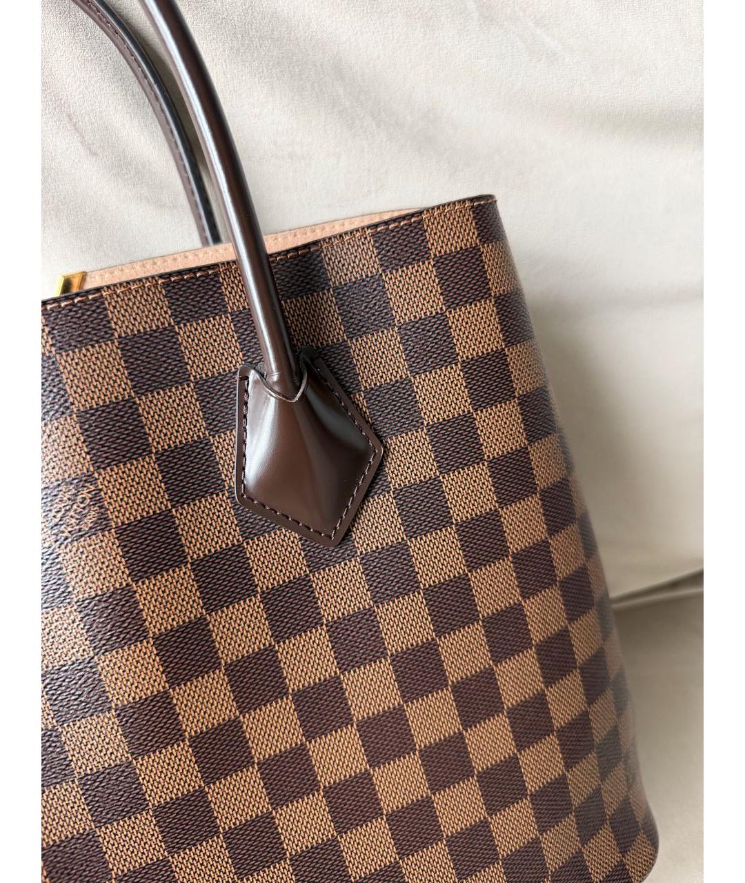 LOUIS VUITTON Коричневая кожаная сумка тоут, фото 6