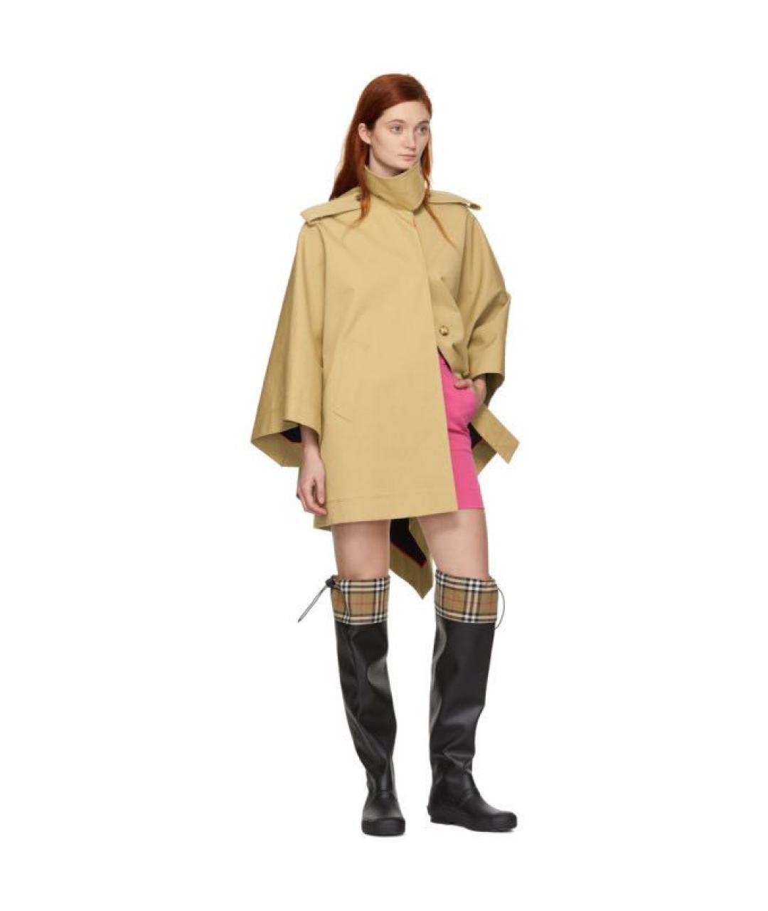 BURBERRY Черные резиновые ботфорты, фото 7