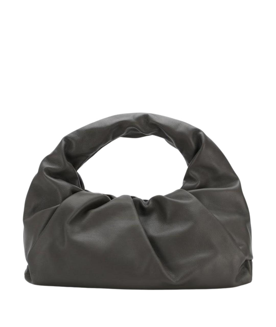 BOTTEGA VENETA Антрацитовая кожаная сумка с короткими ручками, фото 1