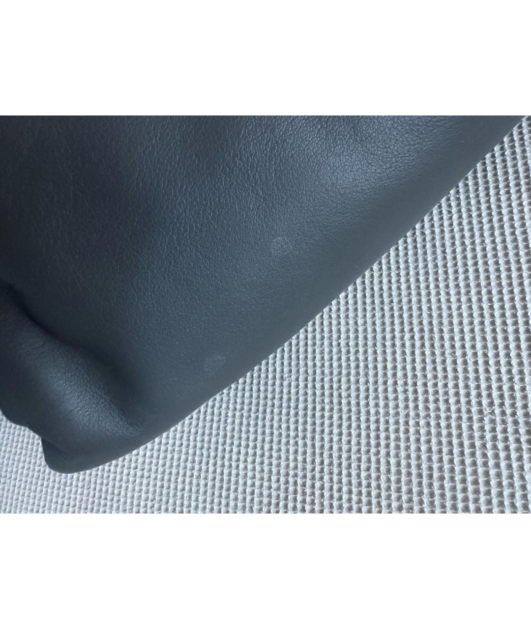 BOTTEGA VENETA Антрацитовая кожаная сумка с короткими ручками, фото 7