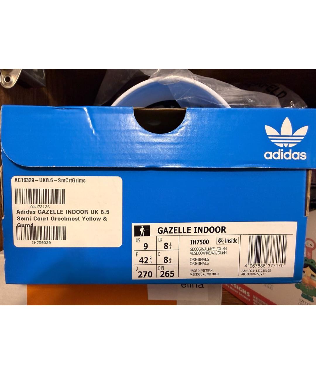 ADIDAS Зеленые замшевые кроссовки, фото 7