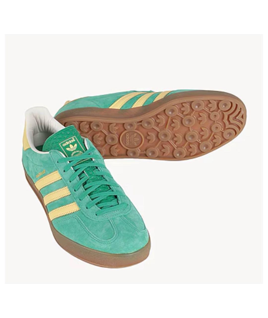 ADIDAS Зеленые замшевые кроссовки, фото 3