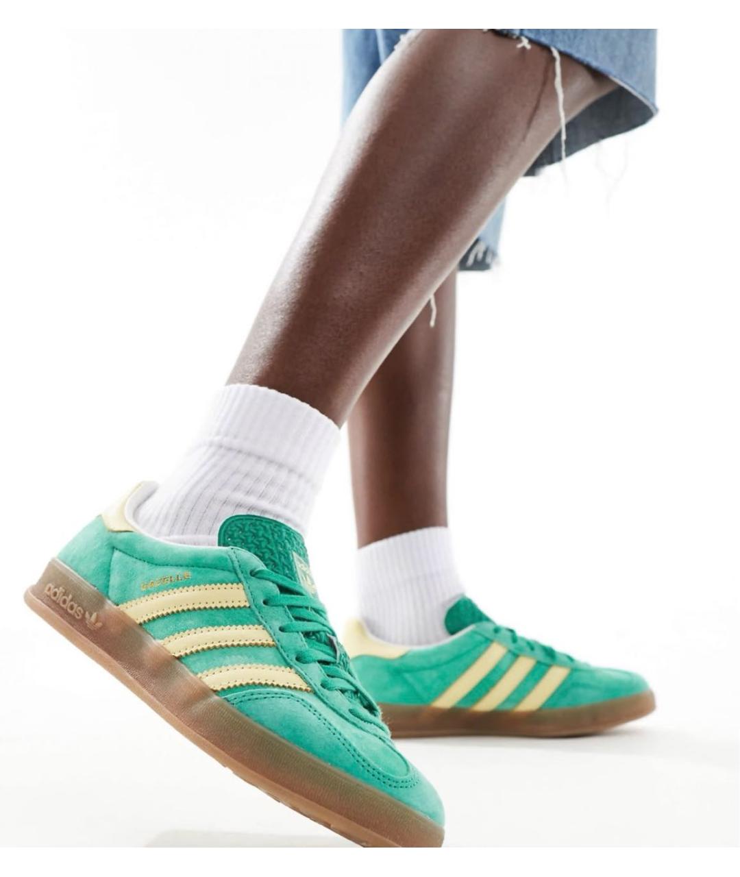 ADIDAS Зеленые замшевые кроссовки, фото 8