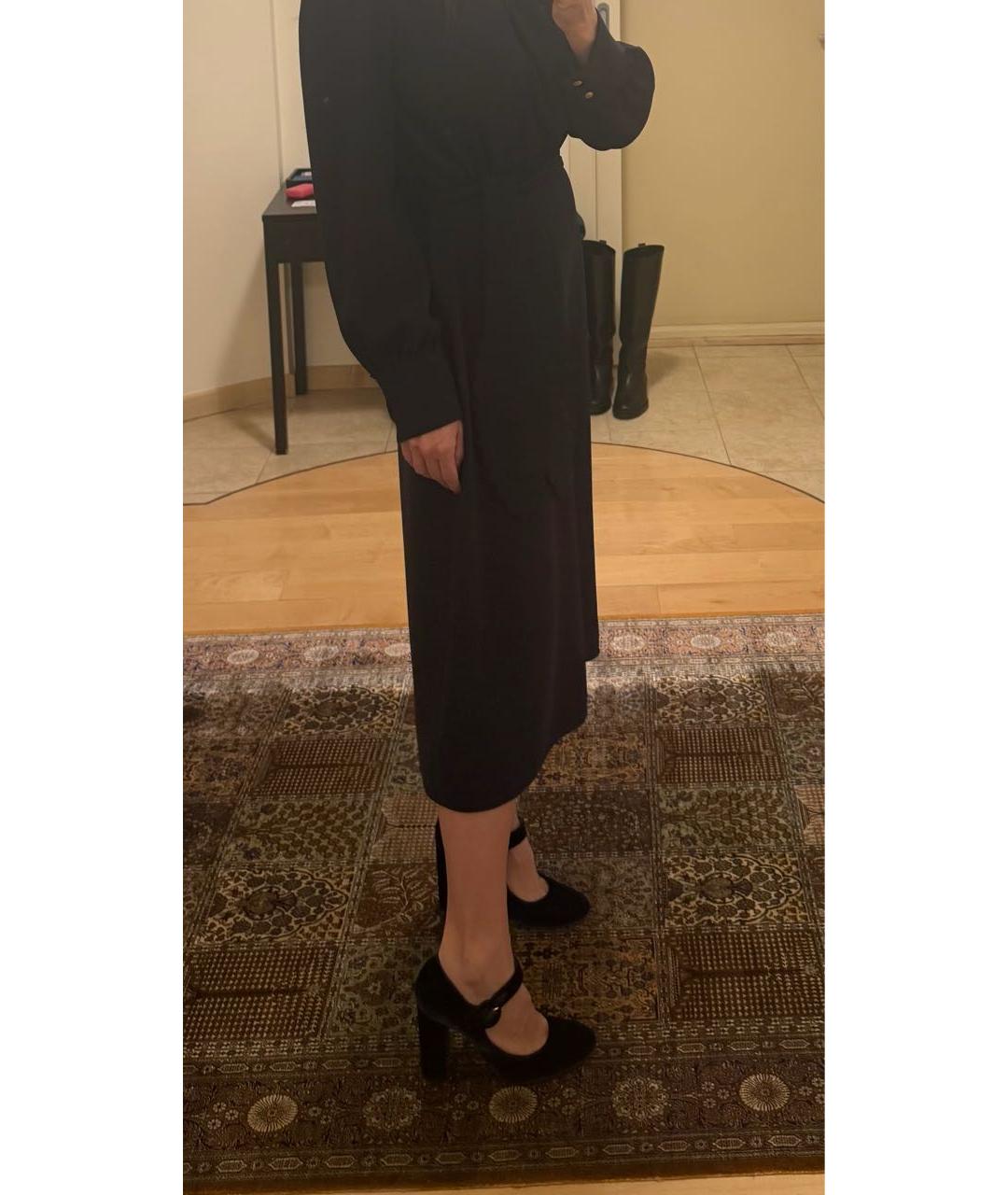 GIANVITO ROSSI Темно-синие бархатные туфли, фото 6