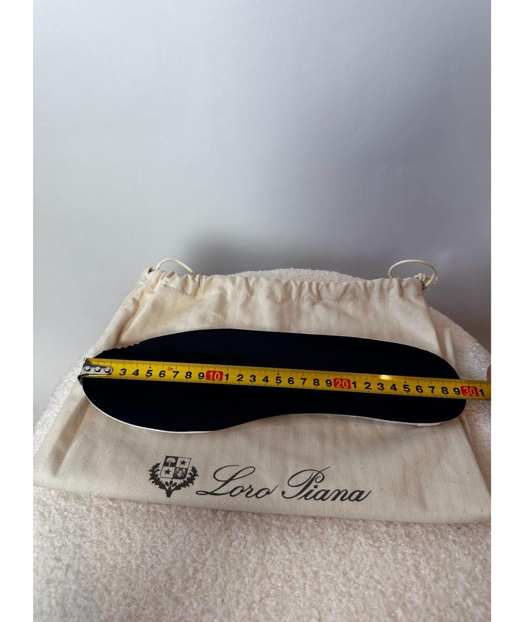 LORO PIANA Бежевые кожаные низкие кроссовки / кеды, фото 8