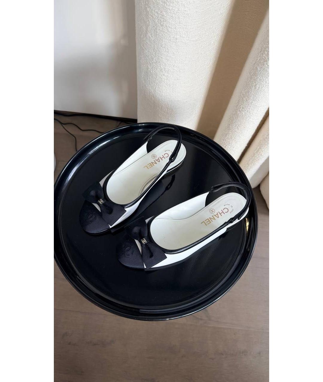 CHANEL Белые кожаные балетки, фото 4