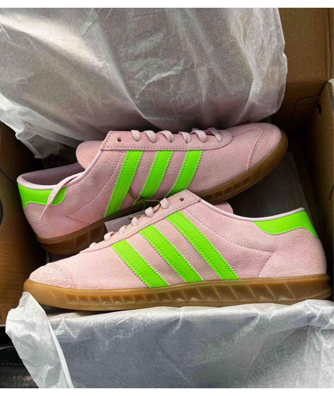 ADIDAS Розовые замшевые кроссовки, фото 2