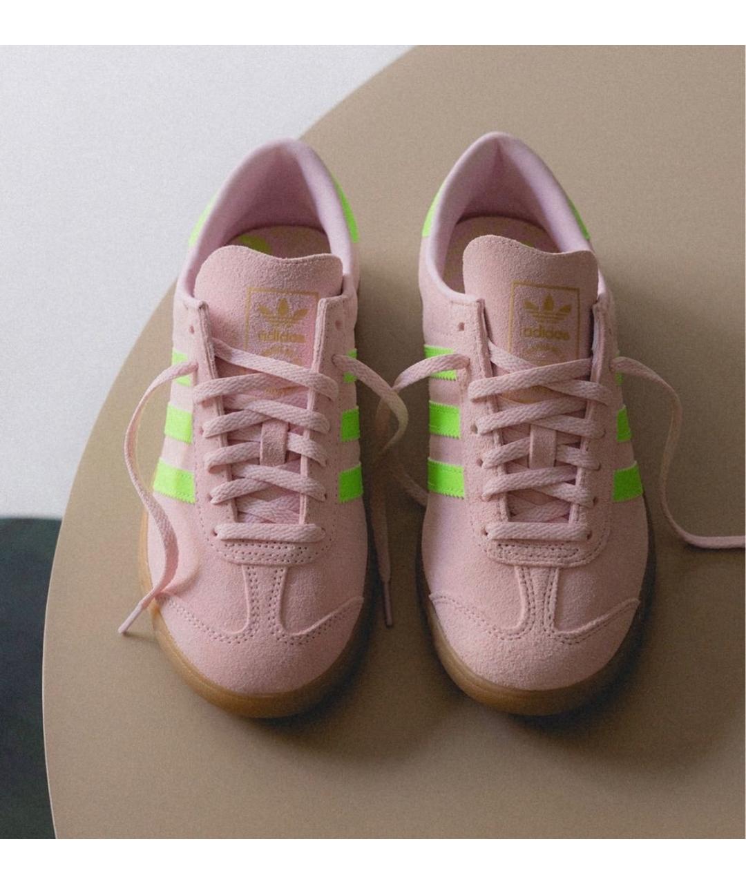 ADIDAS Розовые замшевые кроссовки, фото 3