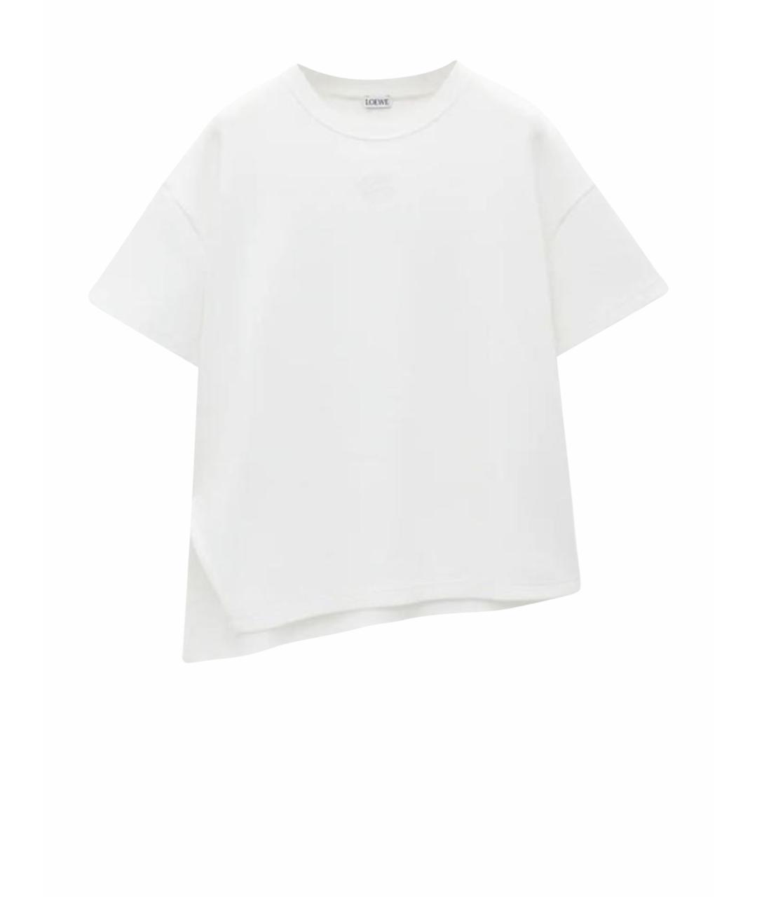 LOEWE Белая хлопковая футболка, фото 1