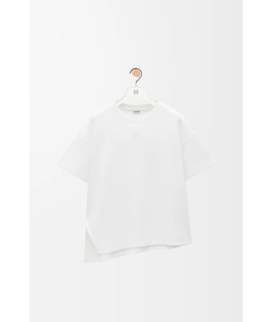 LOEWE Белая хлопковая футболка, фото 4