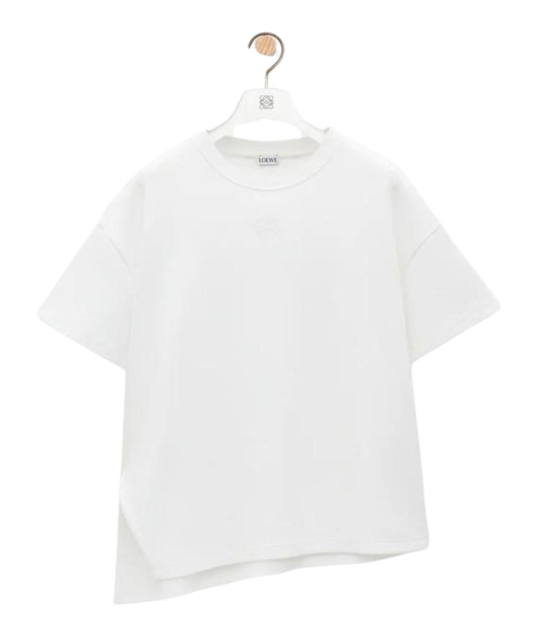 LOEWE Белая хлопковая футболка, фото 5