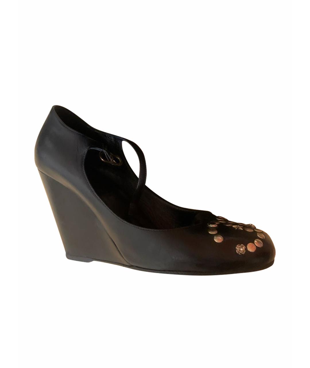 CHANEL Черные кожаные туфли, фото 1