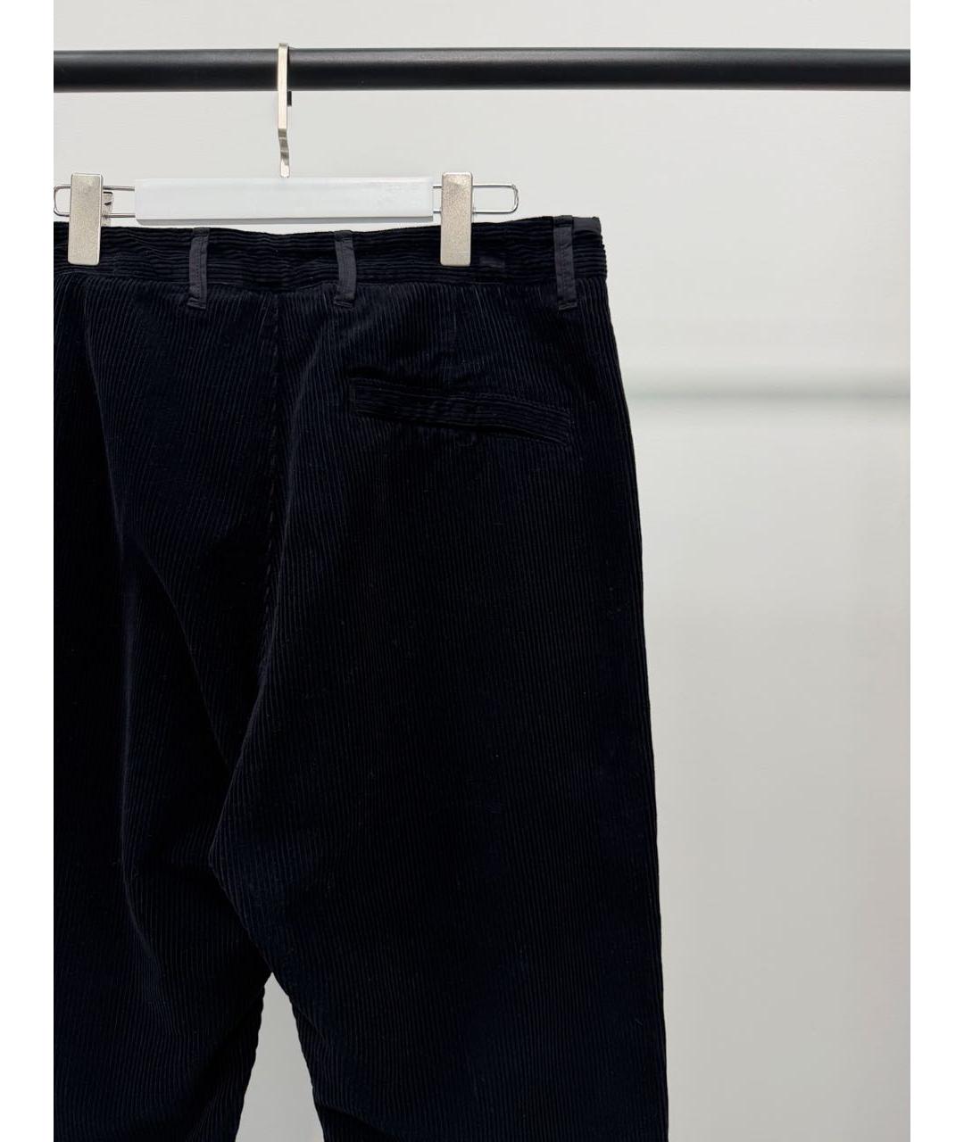 STONE ISLAND Темно-синие хлопковые повседневные брюки, фото 4