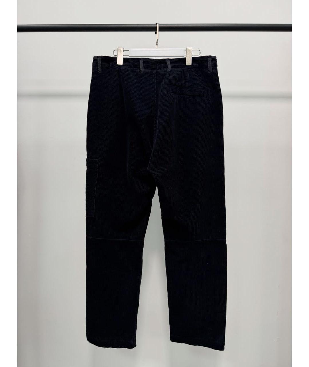 STONE ISLAND Темно-синие хлопковые повседневные брюки, фото 3