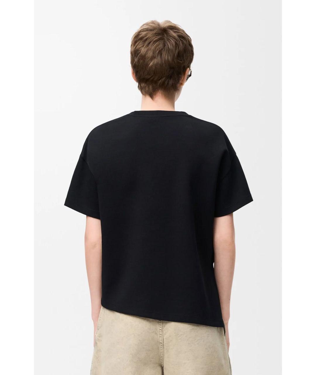 LOEWE Черная хлопковая футболка, фото 3