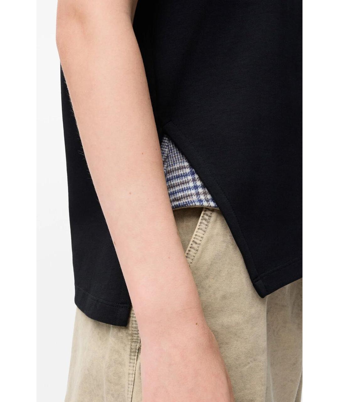 LOEWE Черная хлопковая футболка, фото 4