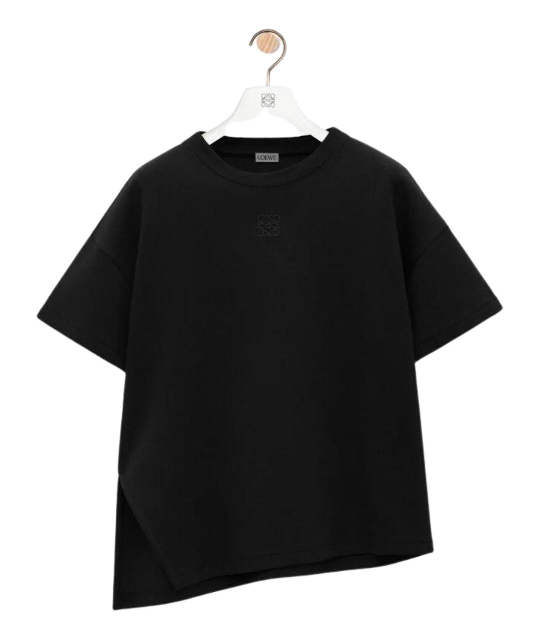LOEWE Черная хлопковая футболка, фото 5