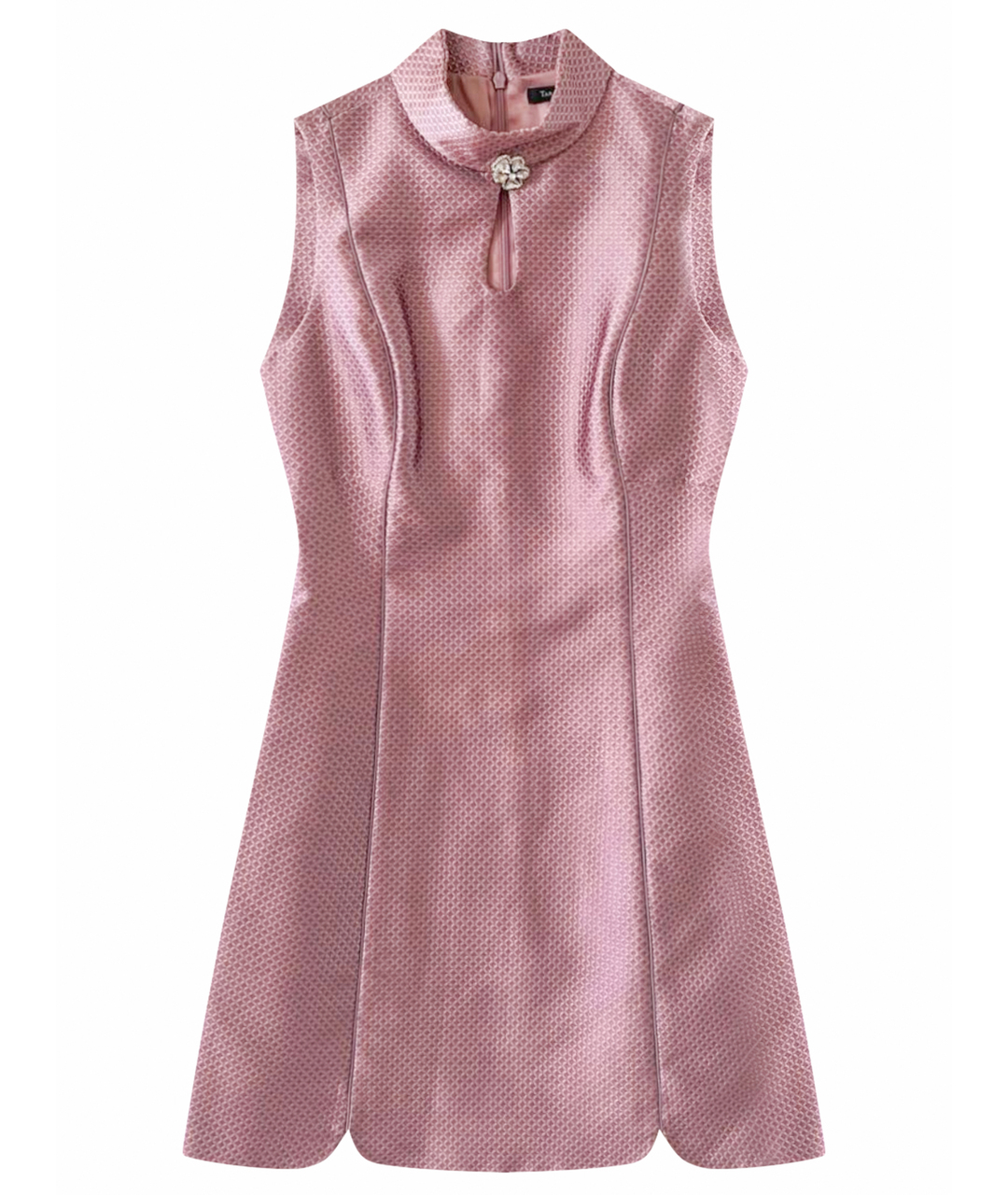 TARA ZADEH Розовое вискозное коктейльное платье, фото 1