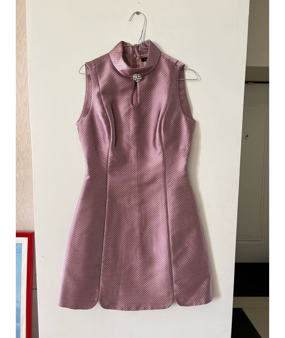 TARA ZADEH Розовое вискозное коктейльное платье, фото 5