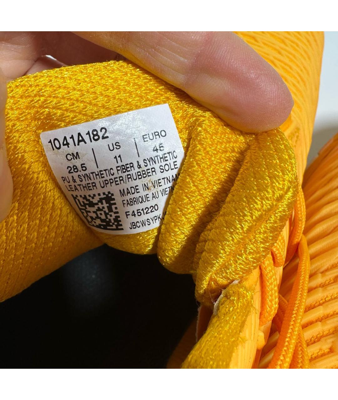 ASICS Оранжевое текстильные низкие кроссовки / кеды, фото 5