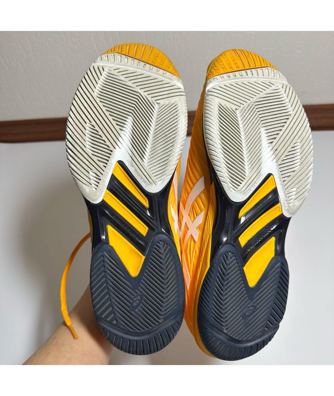 ASICS Оранжевое текстильные низкие кроссовки / кеды, фото 6