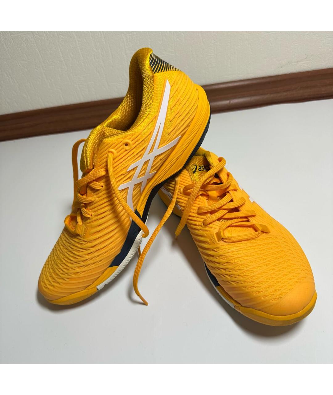 ASICS Оранжевое текстильные низкие кроссовки / кеды, фото 3