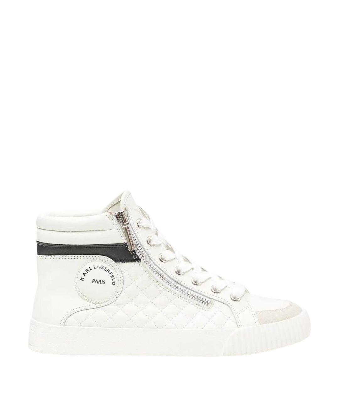 KARL LAGERFELD Белые кожаные кроссовки, фото 1