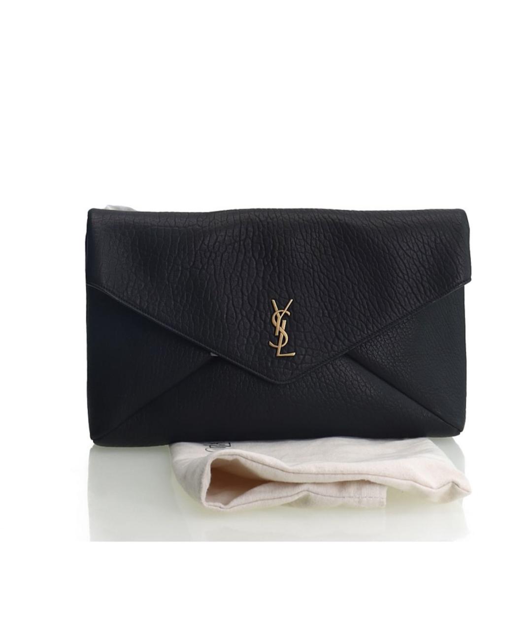 SAINT LAURENT Черная кожаная сумка через плечо, фото 7