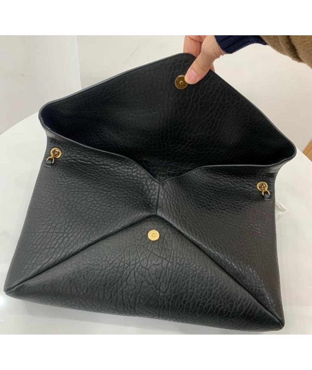 SAINT LAURENT Черная кожаная сумка через плечо, фото 4