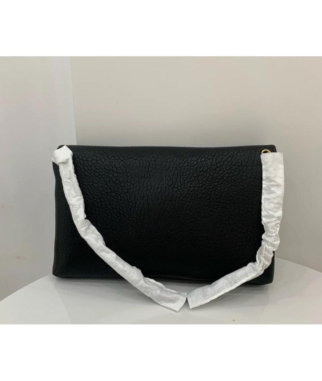SAINT LAURENT Черная кожаная сумка через плечо, фото 3