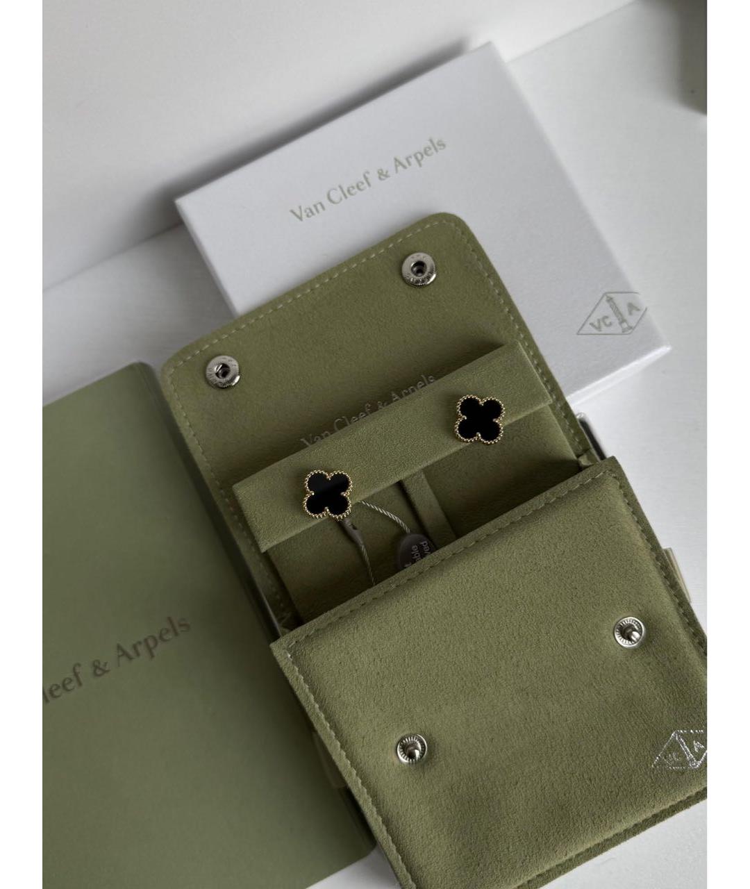 VAN CLEEF & ARPELS Черные серьги из желтого золота, фото 3