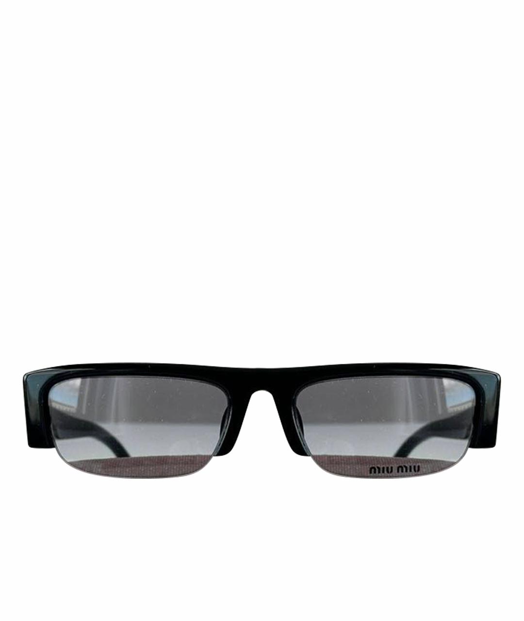 MIU MIU Черные пластиковые солнцезащитные очки, фото 1