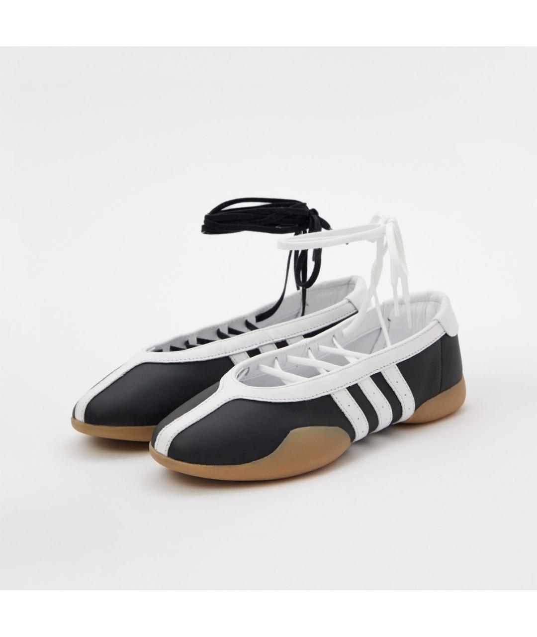 ADIDAS Черные кожаные балетки, фото 4