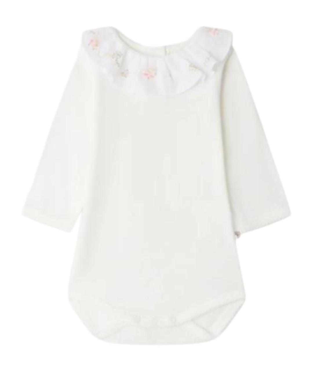 BONPOINT Белый хлопковый боди/ползунок, фото 1