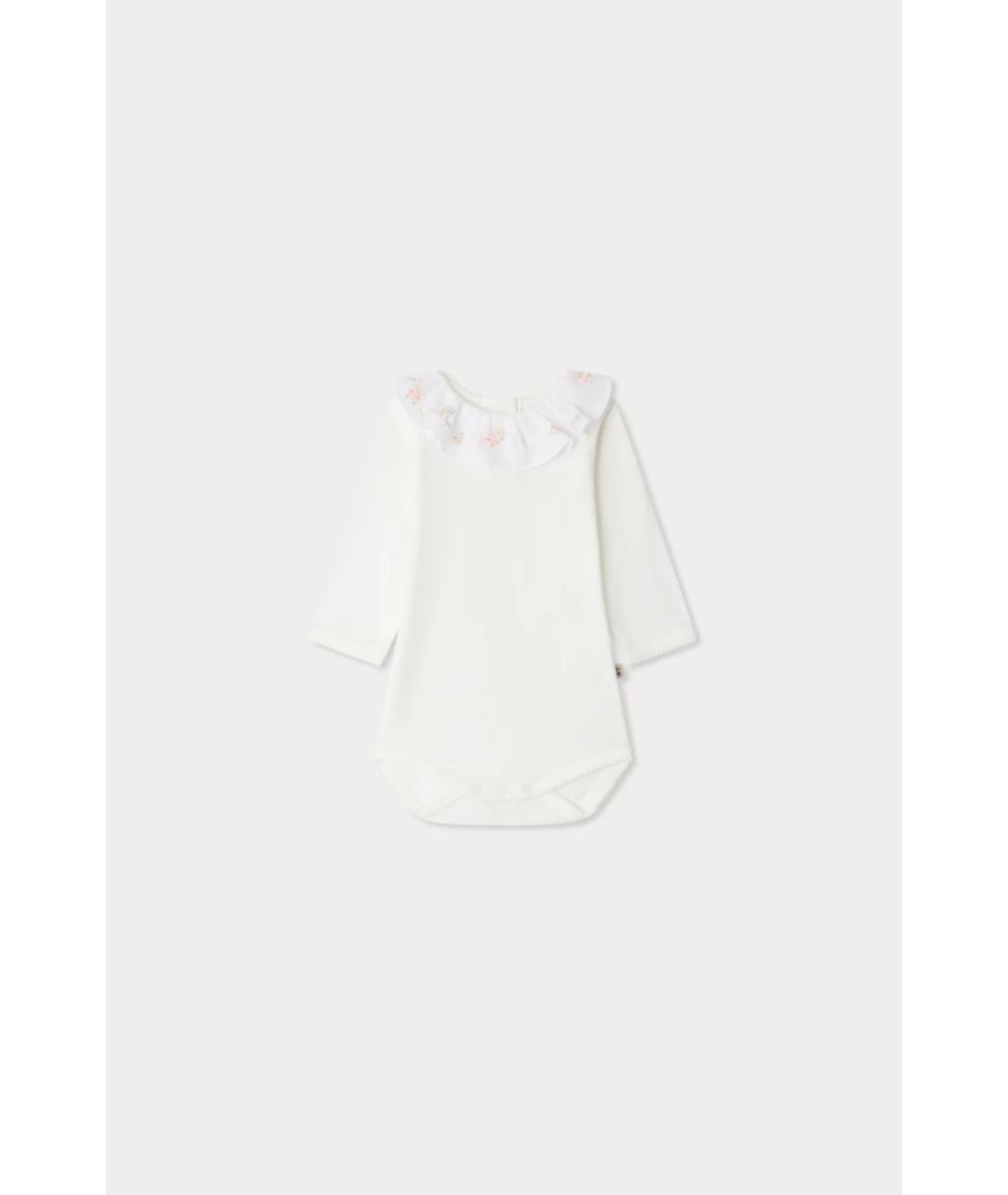 BONPOINT Белый хлопковый боди/ползунок, фото 6