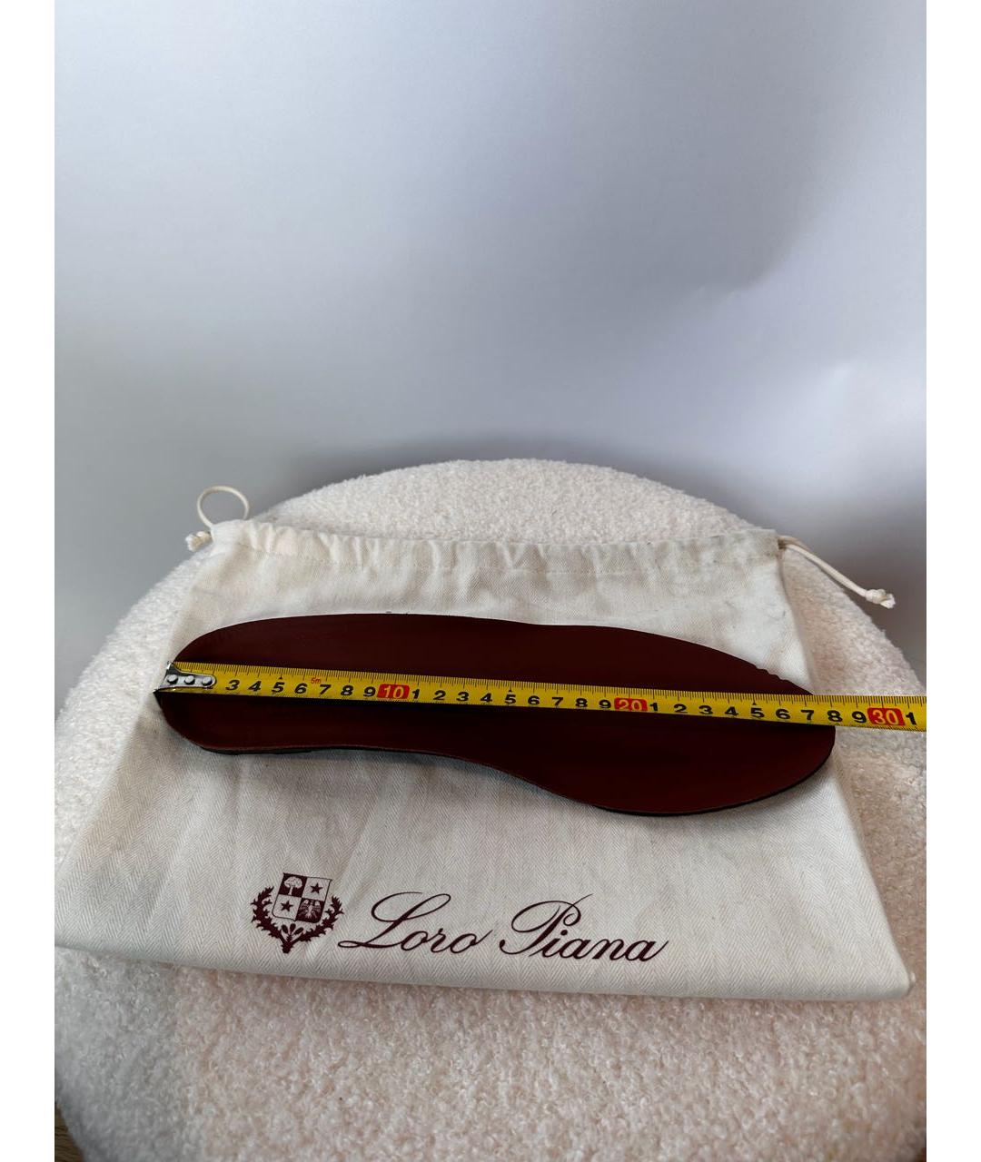 LORO PIANA Белые текстильные низкие кроссовки / кеды, фото 8