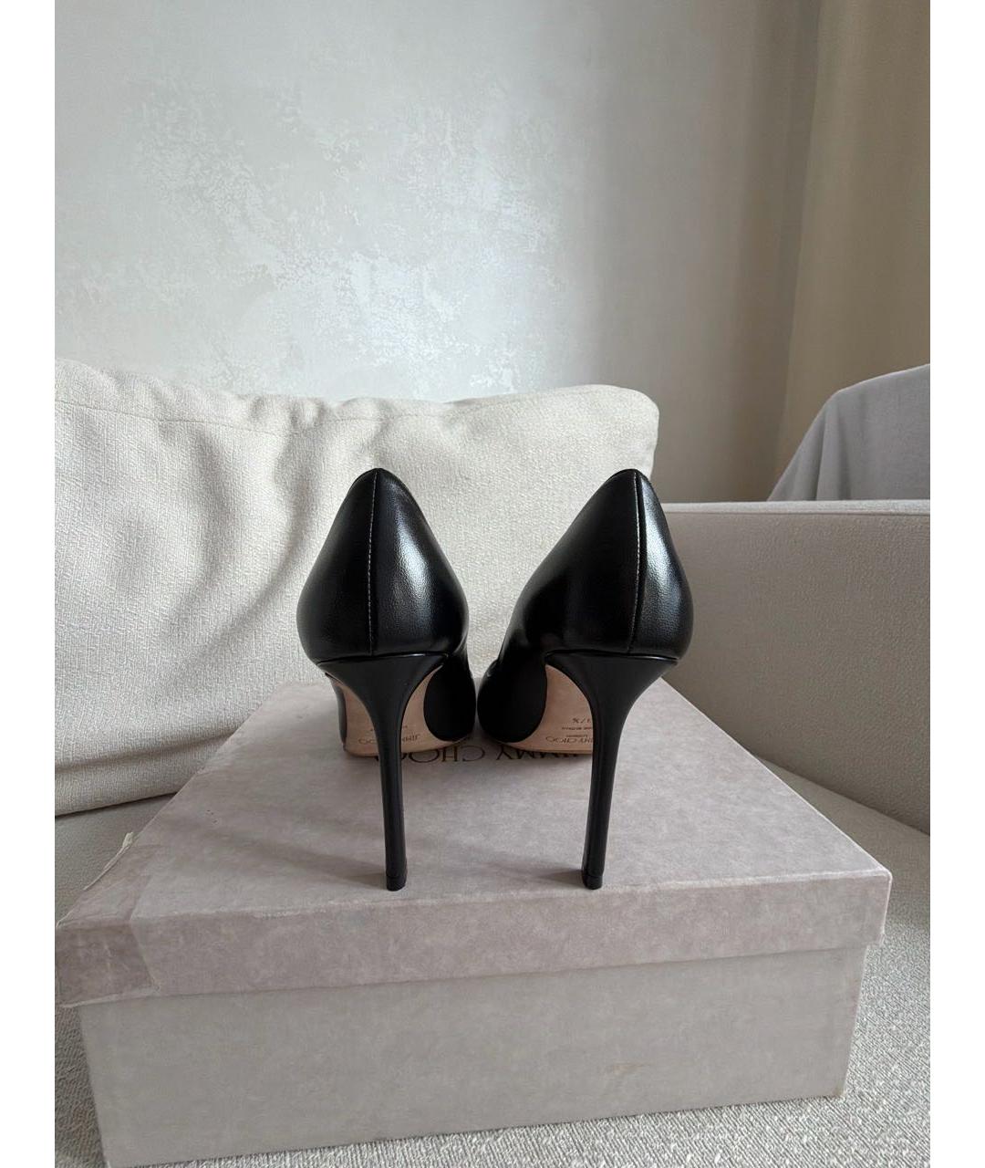 JIMMY CHOO Черные кожаные туфли, фото 2