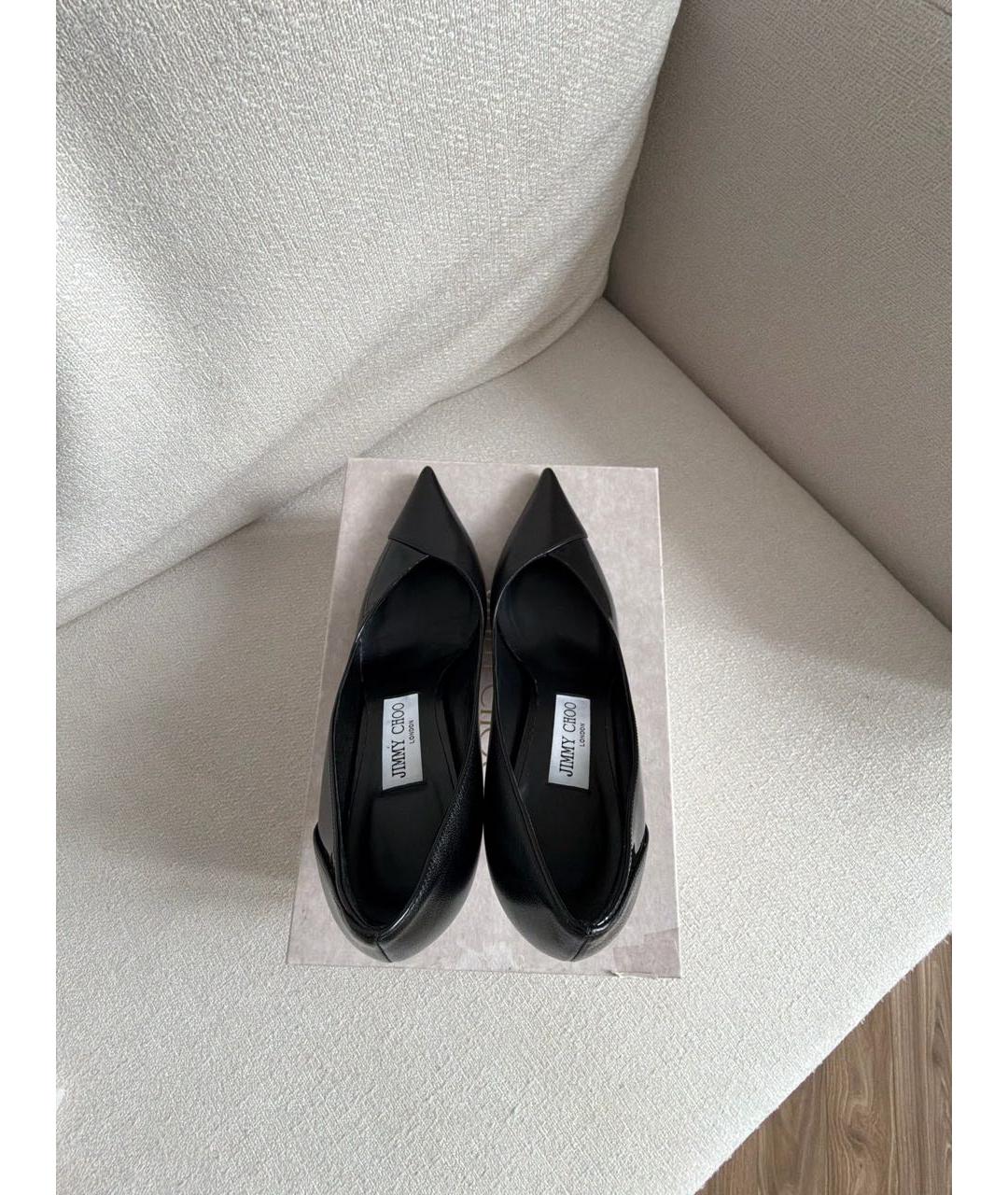 JIMMY CHOO Черные кожаные туфли, фото 3