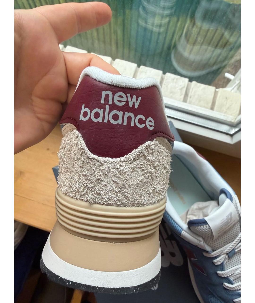 NEW BALANCE Голубые замшевые низкие кроссовки / кеды, фото 2