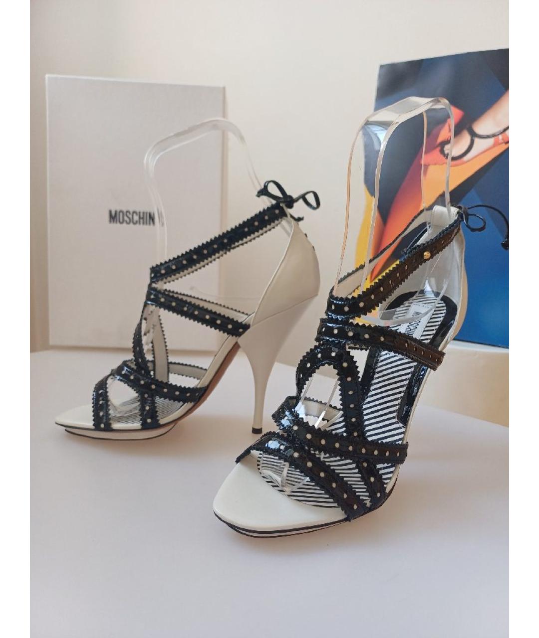 MOSCHINO Мульти кожаные босоножки, фото 3