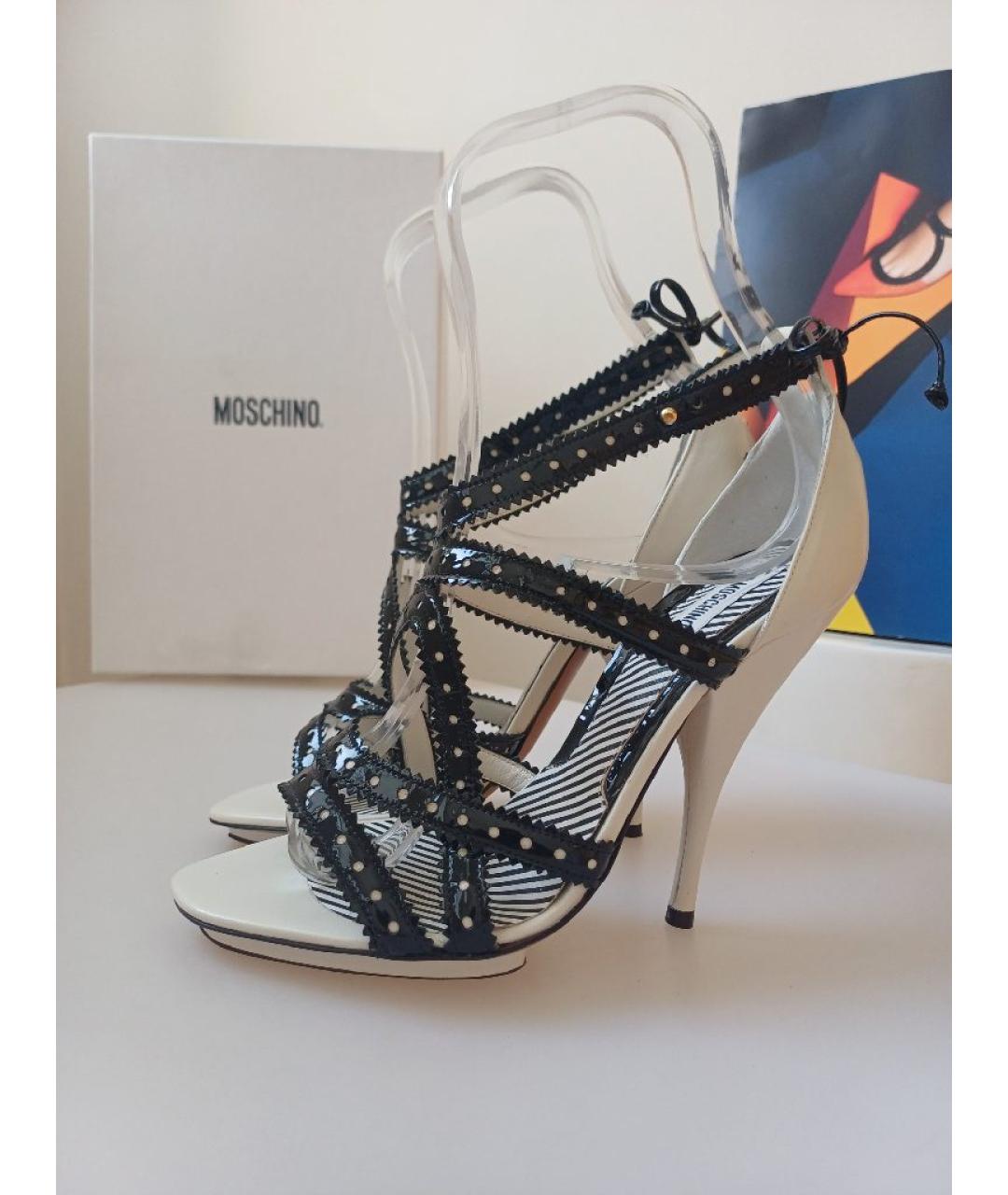 MOSCHINO Мульти кожаные босоножки, фото 2